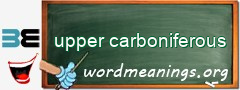 WordMeaning blackboard for upper carboniferous